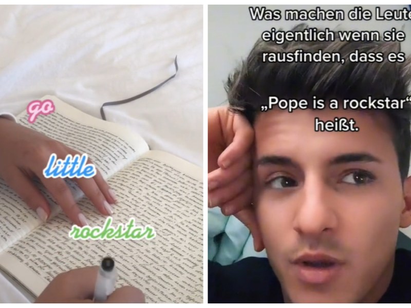 "Go little rockstar" oder "Pope is a rockstar" - egal, TikTok liebt den Trend.