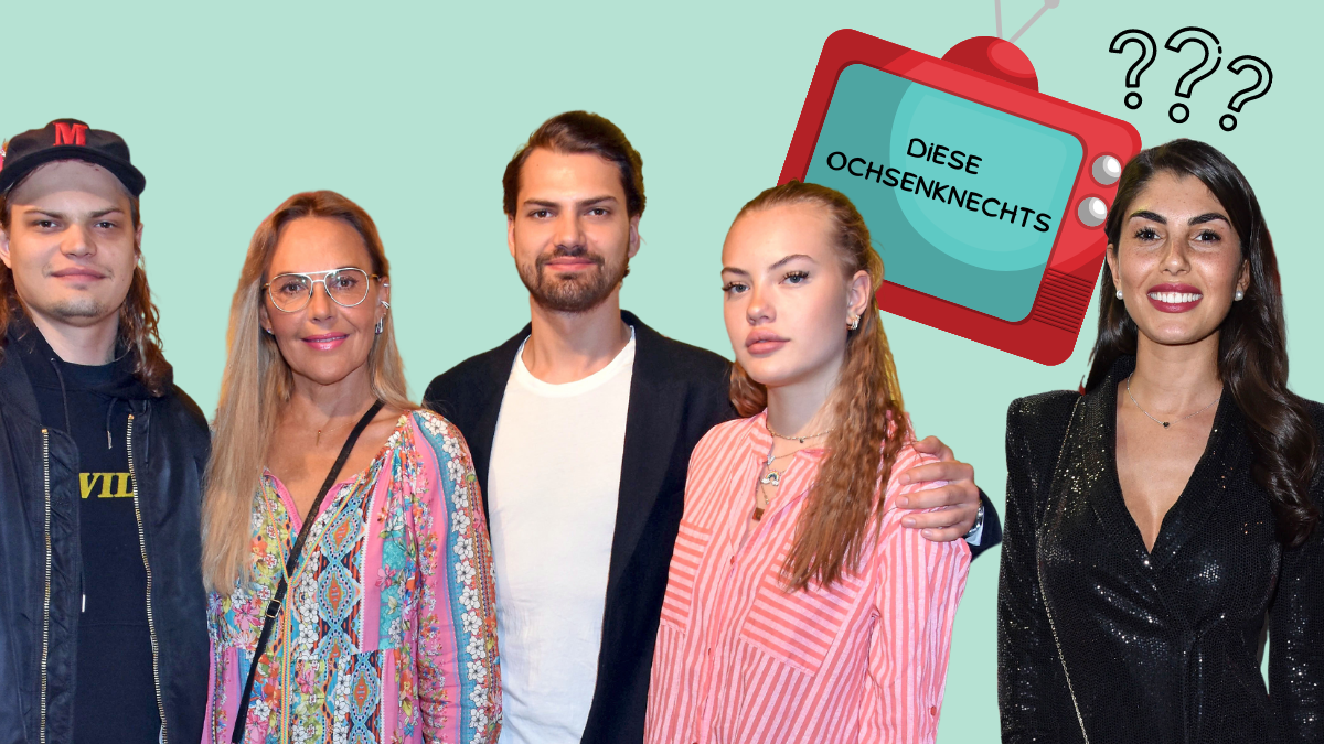 Wilson Gonzalez, Natascha, Jimi Blue und Cheyenne Ochsenknecht und Yeliz Koc posieren.