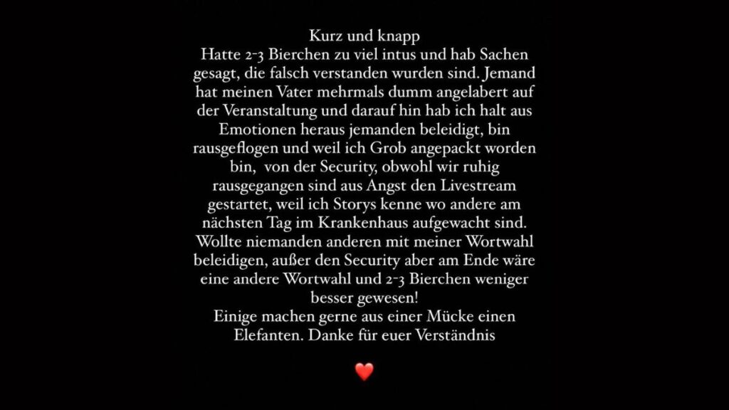 Ron Bieleckis Statement auf Instagram