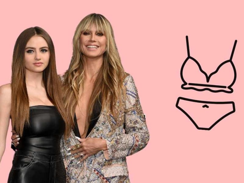 Leni Klum und Mama Heidi Klum model für eine Dessous-Kampagne.