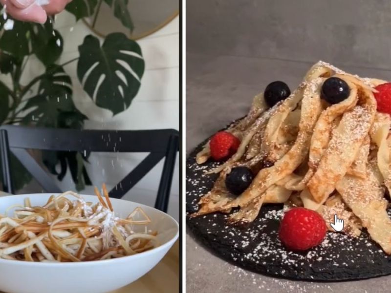 Pancake Spaghetti: TikTok-Trend Rezept