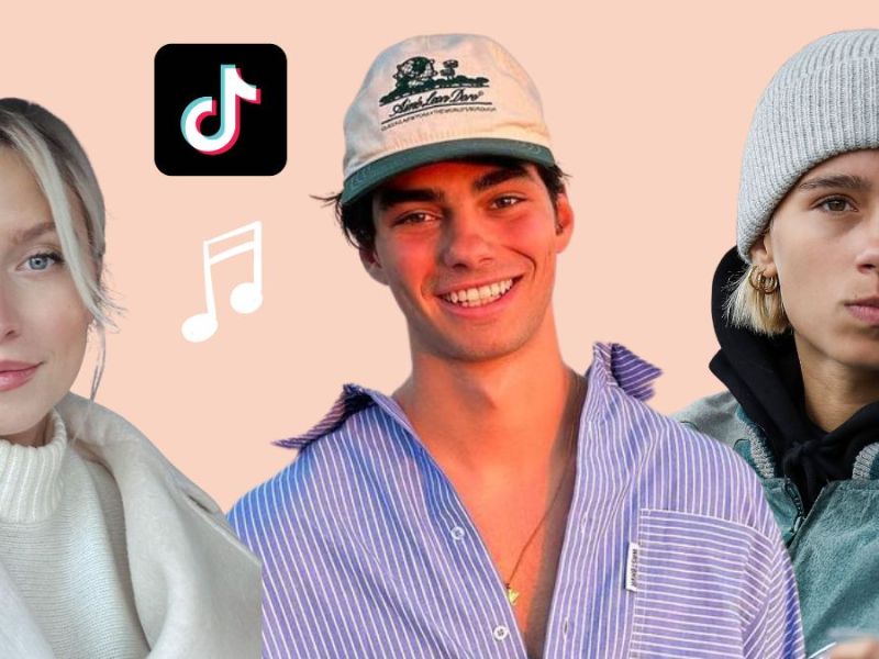 Lena Gercke, Elevator Boy Jacob Rott und Lena Mantler von Lisa und Lena.Jacob Rott Lena Mantler TikTok Trend